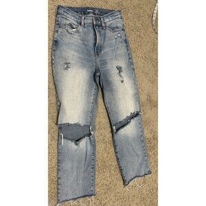 Old Navy Women's Jeans, The Sky-Hi Straight, Extra Hi-Rise, Distressed, Size: 2